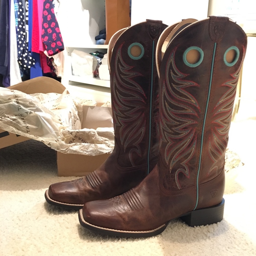 Ariat Round Up Ryder Square Toe Boots
